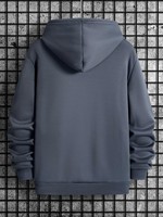 Sudadera con capucha para hombre, color sólido, 100% poliéster, tejido de felpa francesa, informal, para otoño, hecho en China