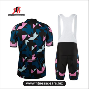 JUST FITNESS GEARS Ensemble de vêtements de cyclisme imprimés pour hommes, sans manches, en spandex/polyester, à séchage rapide, pour adultes - Product Image 2