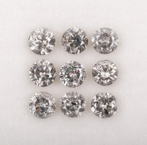 เพชรแท้ OM GEMS ขนาด 1.90 มม. รูปทรงบริลเลียนท์ คัท ซอลท์แอนด์เปปเปอร์ แฟนซีไลท์ เจาะด้วยเลเซอร์ พร้อมใบรับรอง สำหรับทำเครื่องประดับ ขายส่ง - Product Image 2