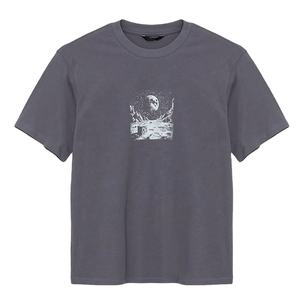 เสื้อยืดผู้ชายโอเวอร์ไซส์เสื้อ100% ผ้าฝ้ายทรงหลวมสไตล์สตรีทแวร์พิมพ์ลายโลโก้ออกแบบได้ตามต้องการ - Product Image 6