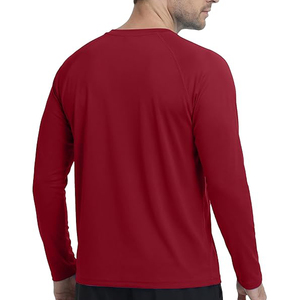 T-shirt à manches longues pour homme, coupe ajustée, 100% coton, uni, nouvelle tendance, vêtements de sport décontractés, col rond, manches longues - Product Image 2