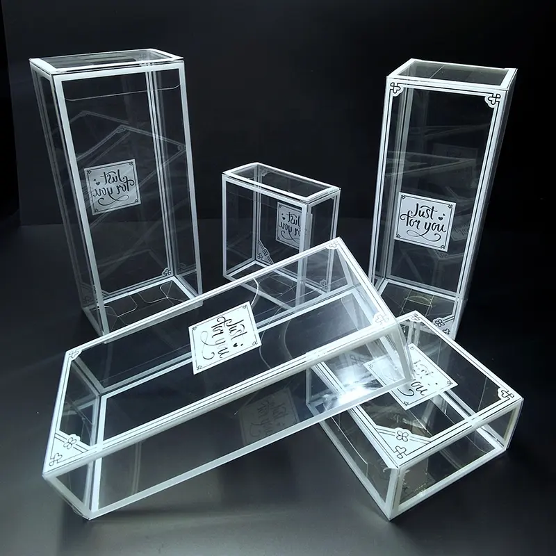 Large Plastic Storage Waterproof Folding Custom Plastic Boxes PVC Box Packaging Transparent Clear Packaging Box