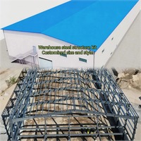 Nave Industrial Prefabricada de Estructura Metálica Moderna, Edificio de Fábrica con Estructura de Acero, Lámina Galvanizada Resistente