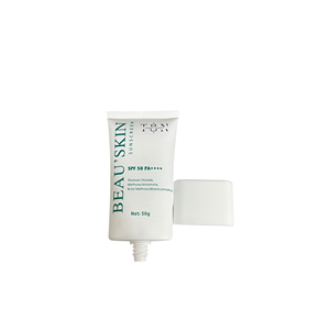 Tube cosmétique en PE blanc, emballage ovale en plastique de 35 mm, tube à presser avec bouchon à vis pour crème pour le visage et crème solaire - Product Image 4
