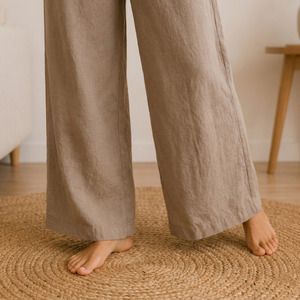 Ensemble de pyjamas en lin pour femmes, vêtements de détente respirants et écologiques pour l'été - Product Image 4