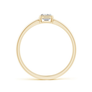 แหวนหมั้นเพชรทรงเหลี่ยมมรกตสังเคราะห์แบบฝังขอบทองคำ 10K/14K/18K และเงิน 925/935 พร้อมใบรับรอง IGI - Product Image 3