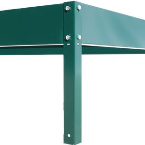 6.3 X 12.2 X 7 Polycarbonate Heavy Duty Outdoor Garden Greenhouse Kit with Aluminum Walk-in Rain Gutter & <b>Vent</b> <b>Door</b> - Product Image 3