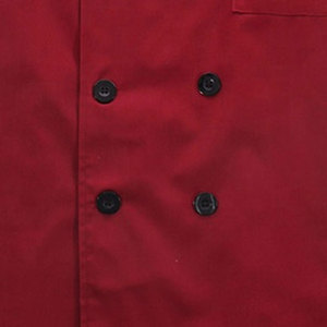 เสื้อเชฟแขนสั้นพรีเมียม MANGOES FASHION สีแดง ผลิตจากโพลีเอสเตอร์ คอตตอน ไนลอน ติดกระดุม สำหรับร้านอาหาร ชุดยูนิฟอร์มครัว แบบ unisex - Product Image 4