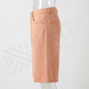 กางเกงยีนส์ขาสั้นพิมพ์ลายวินเทจพรีเมียมสั่งทำขายส่งสำหรับผู้ชาย สไตล์ลำลองแนวสตรีทแฟชั่น คุณภาพสูง - Product Image 3