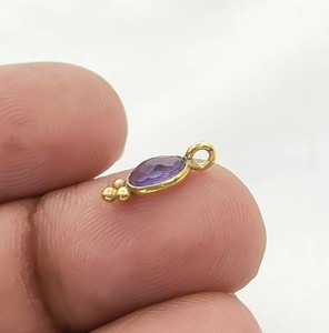 Pendentif Breloque en Quartz Champagne Ovale 6x4 MM en Gros - Breloque Faite à la Main pour la Fabrication de Bracelets et Colliers - Product Image 2