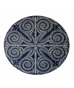 Modern <b>Round</b> Bone Inlay Handmade Coffee <b>Table</b> with Unique Design and Timeless Appeal Includes Adjustable <b>Console</b> - Product Image 3