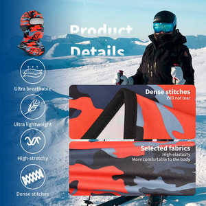 Masque facial intégral coupe-vent pour le ski, le vélo et la moto, style Y2K, pour hommes et femmes, protection solaire, 100% polyester - Product Image 5