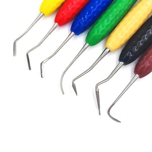 Juego de 7 piezas para restauración dental: espátulas de resina con mango de silicona para estética, kit de restauración estética, herramientas de cuchillo de resina y espátula dental. - Product Image 5