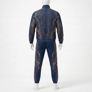Conjunto deportivo premium de chaqueta y pantalones cortavientos para hombre, diseñado para entrenamiento en el gimnasio, correr, caminar, viajar y uso casual de fin de semana. - Product Image 5