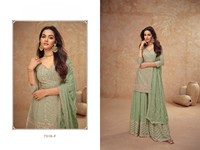 Kurta/Kurti élégant en modal vert chinon avec broderie de sequins et dupatta, idéal pour les mariages traditionnels indiens/pakistanais, tenue d'été/d'hiver