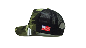 Casquette de camionneur pour adulte, structurée, en maille camouflage, avec 5 patchs tissés réglables, fabriquée au Vietnam, pour performance, mode et extérieur - Product Image 3