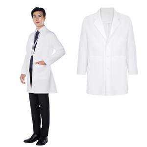 Blouse de laboratoire blanche tissée pour hôpital, pour médecins et infirmières, coupe classique ajustée, unisexe, service OEM - Product Image 1