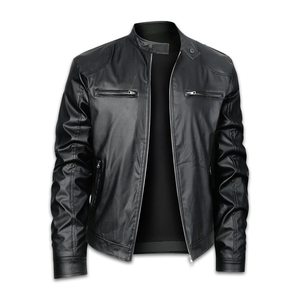 Chaqueta de Invierno Personalizable para Hombre en Cuero Genuino con Forro de Sherpa y Ribete de Piel, Estilo Urbano, Transpirable, Peso del Tejido 300g - Product Image 4