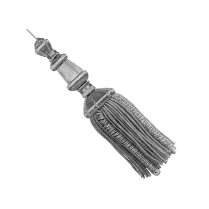Nouveaux pompons décoratifs en argent massif de qualité supérieure pour uniformes de cérémonie, accessoires vestimentaires et garnitures - Product Image 1