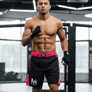 กางเกงชกมวย MMA แบบสั่งทำพิเศษ คุณภาพสูง กางเกงกราปลิงสำหรับมืออาชีพ อุปกรณ์ฝึกซ้อมกีฬา ขายส่ง - Product Image 6
