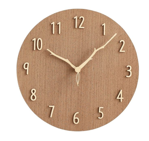 Horloge murale en bois personnalisée au design moderne, finition naturelle, pour une décoration élégante de la maison, occasions de mariage et de retraite, alimentée par USB - Product Image 4