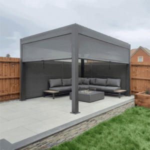 Persiana Enrollable Motorizada con Cierre Automático Resistente al Viento para Balcón, Patio, Restaurante y Protección Contra la Intemperie - Product Image 3