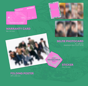 ATEEZ 14ème mini-album GOLDEN HOUR Part.5 (VERSION PORTE-CLÉS) K-Pop Coréen Tous âges Plastique Papier BW-154 Mod - Product Image 3