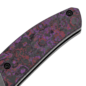 Cuchillos Plegables Versátiles con Empuñadura con Patrón Morado, Rojo y Negro y Hoja Satinada para Uso Diario, Actividades al Aire Libre y Colección - Product Image 3