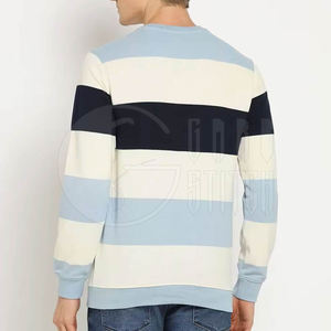 เสื้อสเวตเชิ้ตคุณภาพดีสไตล์คลาสสิกสำหรับผู้ชาย เสื้อผ้าสตรีทแวร์พื้นฐาน ผ้าฝ้ายผสม เสื้อสเวตเชิ้ตผู้ชายลำลอง สีพื้น แขนยาว - Product Image 3