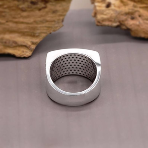 Moissanite <b>Mens</b> Wide Band Ring Iced Out Pave Statement Ring Luxury Sparkling Fashion Jewelry Bold <b>Wedding</b> <b>Gift</b> - Product Image 5