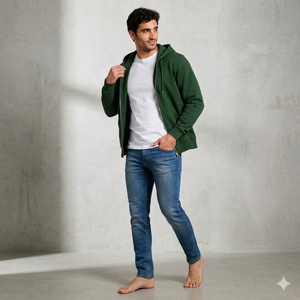Classic mens zip hoodie offering lightweight warmth practical design and comfortable wear for everyday movement and relaxed - Product Image 4