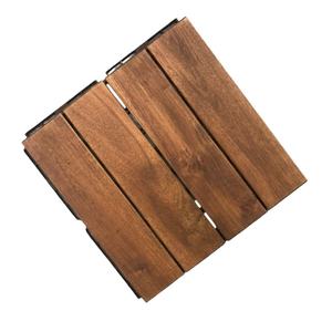 3D Diseño Gráfico 4-listones de ACACIA cubierta de madera de 300X300X24MM precio barato bajo MOQ para la exportación, la mejor calidad de proveedor - Product Image 1