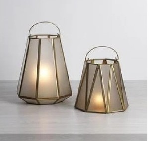 ROSHAN ARTISANAT – Porte-bougie géométrique en laiton et verre, fait main, éco-responsable, décoration d'intérieur, silhouette architecturale - Product Image 2