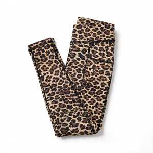 Leggings de Cintura Alta con Estampado de Leopardo para Mujer, Largos, con Bolsillos, Casuales, Elásticos, Cómodos, de Spandex/Nailon de Alta Calidad, 220g - Product Image 4