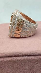 Elegante Anillo de Plata de Ley con Moissanita de Corte Brillante y Engaste de Bisel, Estilo Hip Hop, Joyería Fina de Lujo para Promesa Nupcial, Regalo para Mujeres y Hombres - Product Image 3