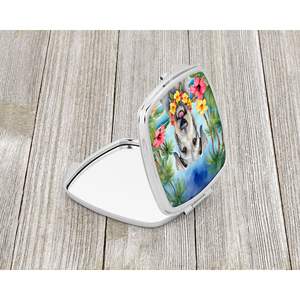 Irish Wolfhound Luau Miroir de maquillage de voyage compact Miroir décoratif portable pliant cadeau pour femmes et filles - Product Image 2