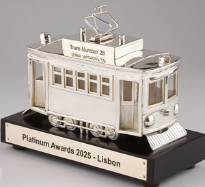 Souvenir de tramplaque plaqué argent - Product Image 1