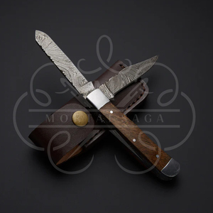 Cuchillo de Caza Hecho a Mano con Hoja de Acero Inoxidable y Mango de Madera, Cuchillo para Exteriores de Espiga Completa - Product Image 3