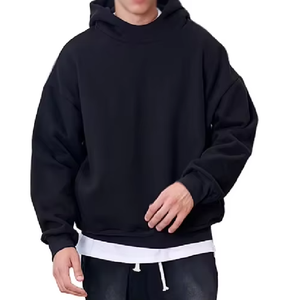 Sudadera con Capucha Personalizada de Alta Calidad sin Cordones, Sudadera Lisa de Algodón Grueso al por Mayor para Hombre, Tallas Grandes - Product Image 1