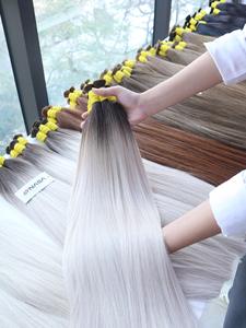 Prix de gros Extensions de cheveux en vrac 100% cheveux vietnamiens 100 grammes Ombre Couleurs Super Double Tiré 75 cm Naturel Droite - Product Image 2