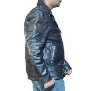 Chaqueta de Cuero Estilo Moderno para Hombre, Ropa Exterior Informal Contemporánea para Personalización de Marca y Suministro de Ropa al por Mayor - Product Image 4