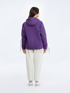 Sweat à capuche zippé en coton épais 400 GSM pour homme, coupe oversize, en molleton bouclette, personnalisable avec logo, uni, vente en gros - Product Image 5