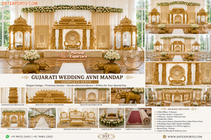 Mandap et scène de mariage sud-indiens au design Manavarai, Mandapam Manavarai pour cérémonie de mariage hindou, Mandap Manavarai pour cérémonie de mariage Telugu - Product Image 4