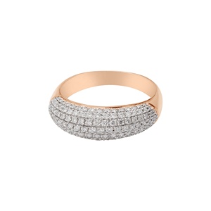 18k Yellow Gold Premium Diamond Dome <b>Ring</b> Handmade Thick Band Dome <b>Ring</b> <b>for</b> <b>Men</b> Women Birthday Gift <b>for</b> Certified Pave Setting - Product Image 2