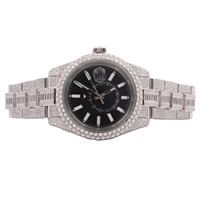 Reloj de Pulsera Unisex de Lujo con Incrustaciones de Moissanita, Cuadrado, de Aleación y Cuarzo, para Hombre y Mujer, Venta al Por Mayor