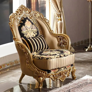 Juego de Sofás Seccionales de Madera de Caoba Sólida de Lujo, Tapizados, Tallados a Mano, Estilo Europeo, Muebles para Sala de Estar de Villa, Indonesia - Product Image 5