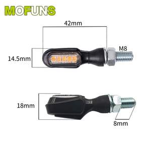 Intermitentes LED universales de 12V para motocicletas resistentes a los arañazos con tornillo M8 y sistemas de iluminación de motocicletas con luz Led - Product Image 6