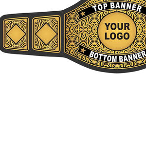 Personalized Boxing Award Belt Black Gold Alloy <b>Plate</b> Custom <b>Name</b> Title Leather Strap Sports Competition Recognition Trophy - Product Image 6