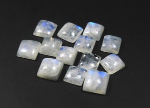 Best Quality <b>Top</b> Quality Natural <b>Rainbow</b> Moonstone Square Faceted Cabochon Loose Gemstone Flat Back Jewelry Making Customizable - Product Image 3