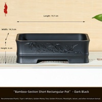 Pot Bunga Sukulen Persegi Panjang dari Resin Imitasi Yixing Ramah Lingkungan, Tahan Lama, Ringan, dan Sistem Penyiraman Otomatis, Desain Sederhana